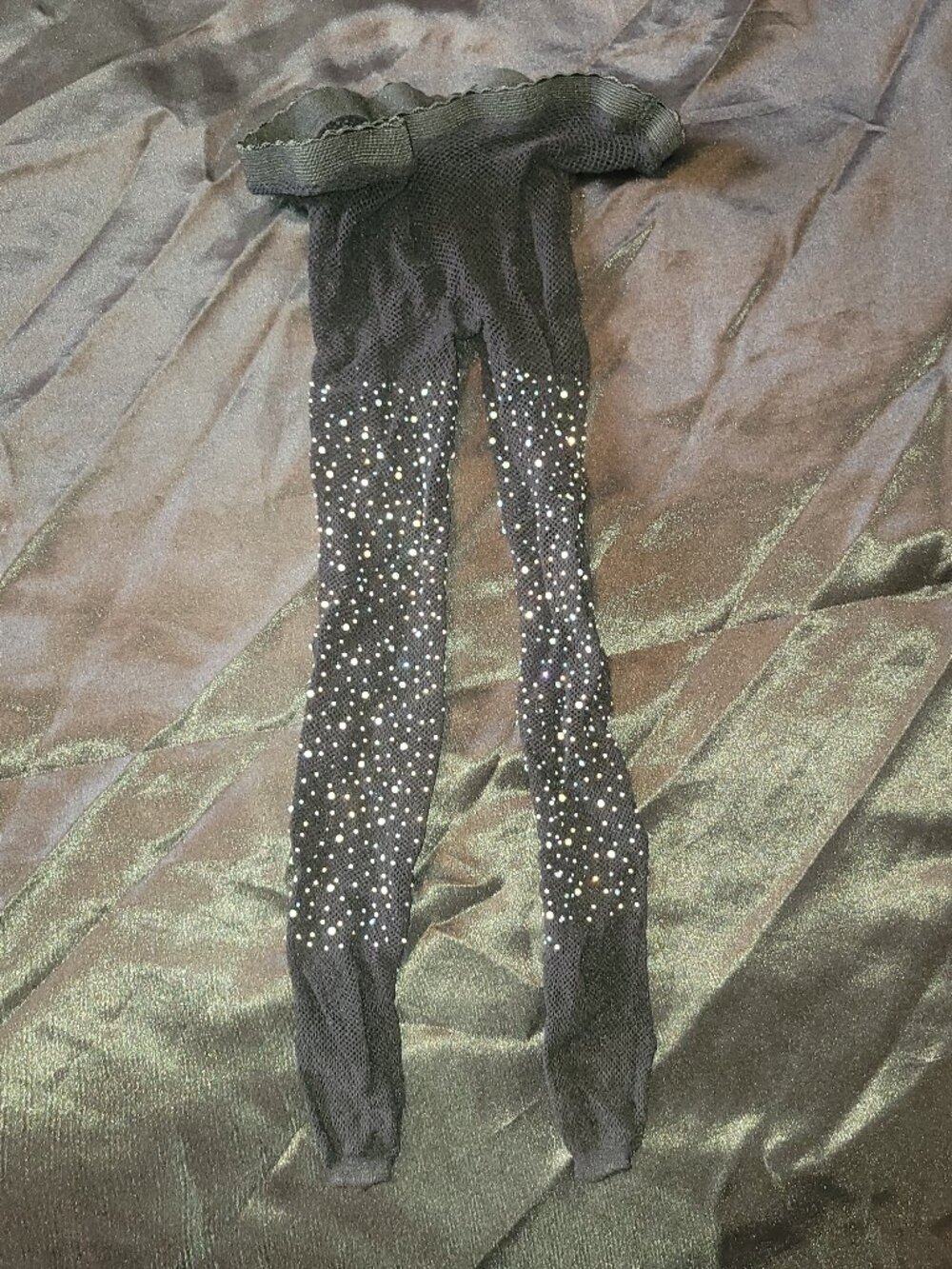 Black rhinestone stockings